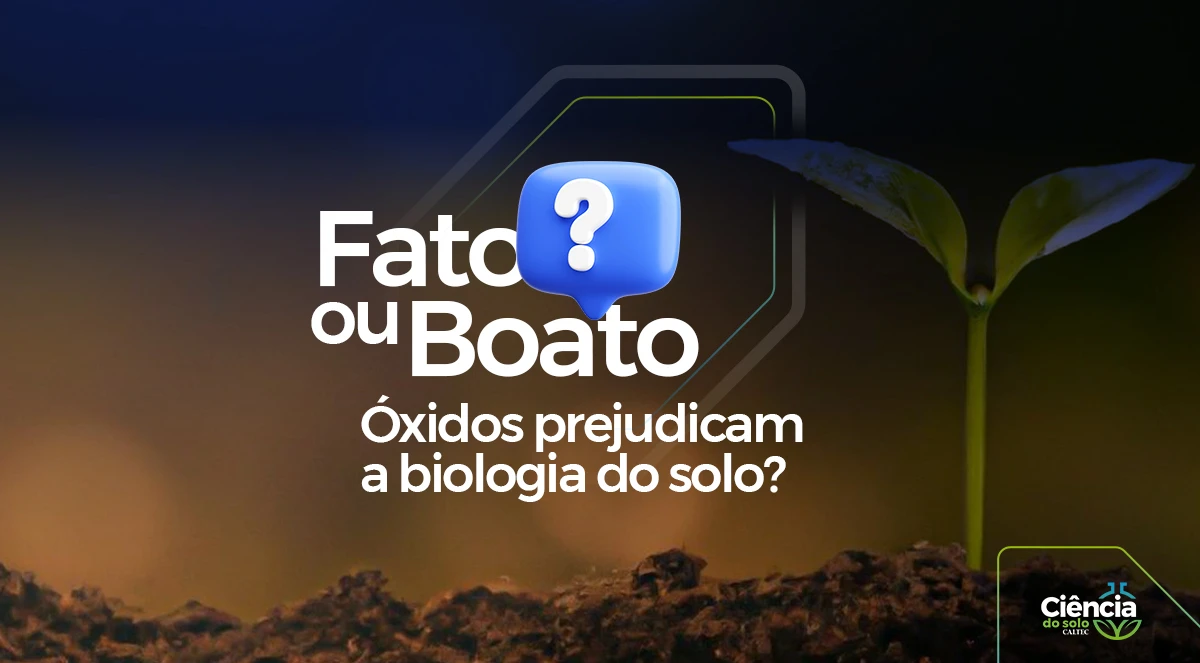 Fato ou boato: óxidos prejudicam a biologia do solo?